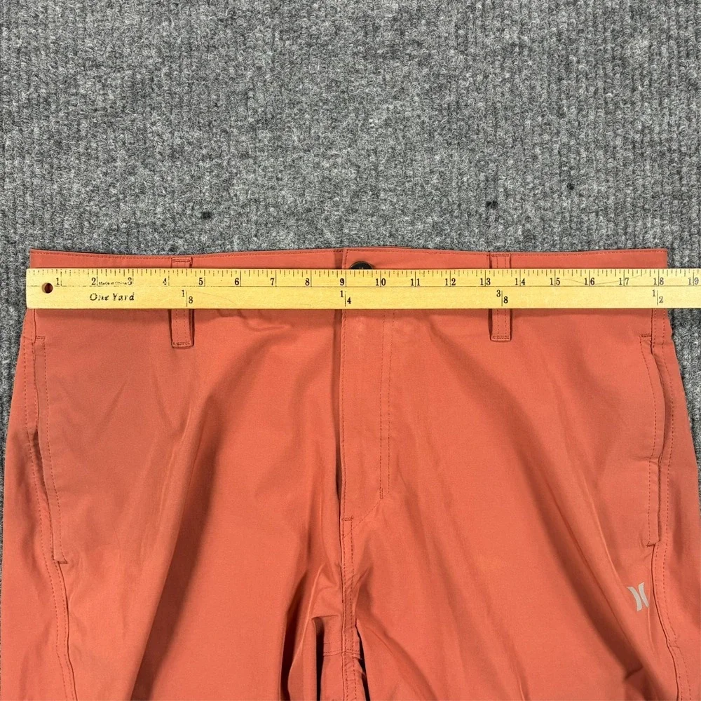 Hurley Phantom Mens Board Shorts Size 36 Orange Performance Surf Swim Lined